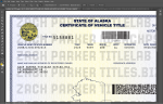 Alaska Car Title Psd Template - Image 2