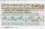 Connecticut Car Title Vector Template - Image 3