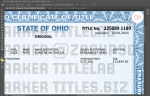 Ohio Car Title Psd Template - Image 2