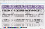 Illinois Car Title Vector Template - Image 2