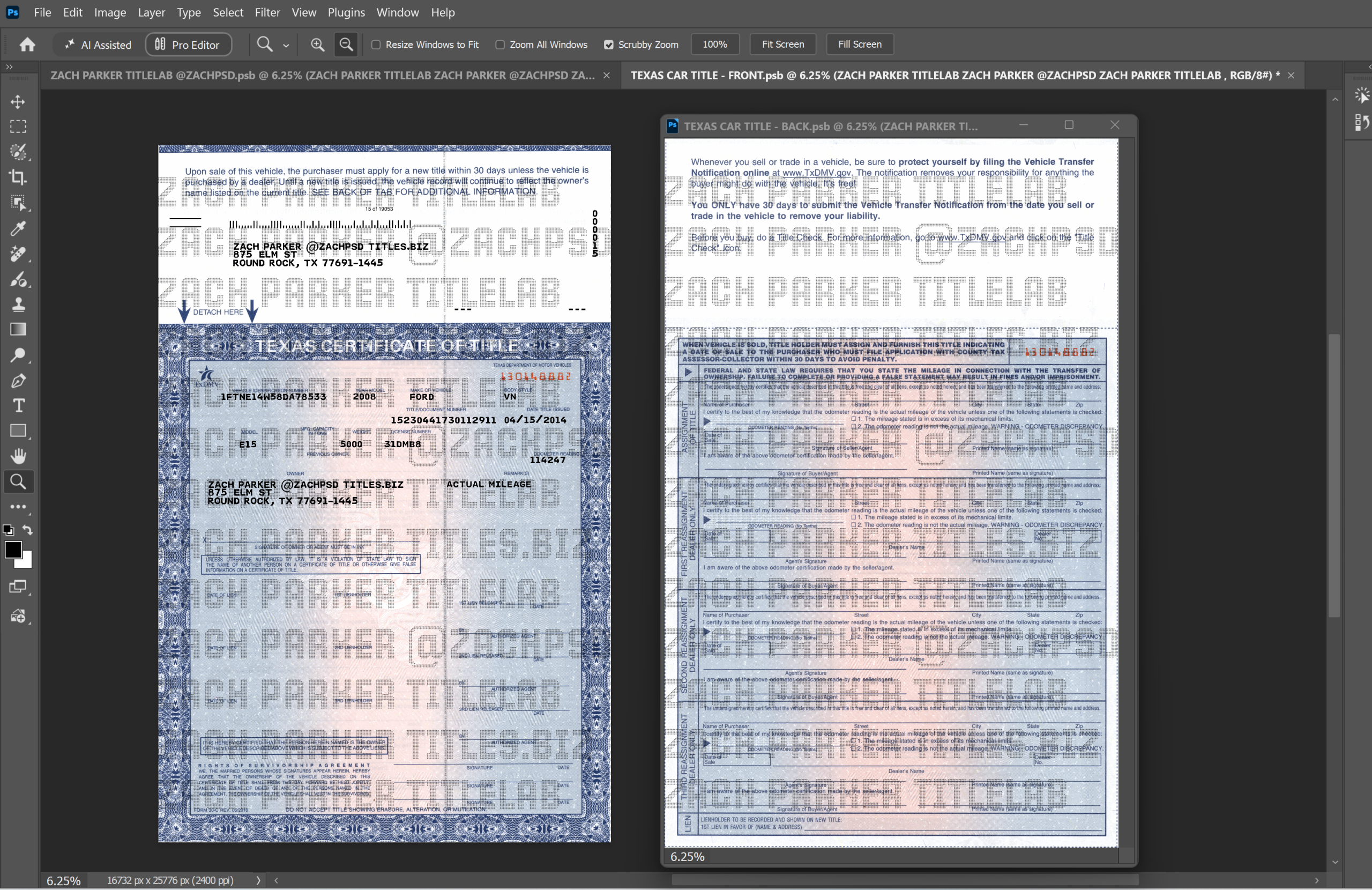 Screenshot (111) Texas Car Title Psd Template - Image 1