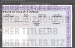 Illinois Car Title Psd Template - Image 2