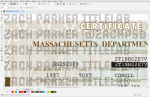 Massachusetts Car Title Vector Template - Image 2