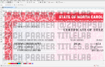 North Carolina Car Title Vector Template - Image 2